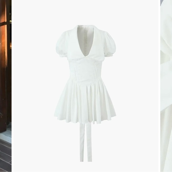 Collared white dress - Picture 1 of 4